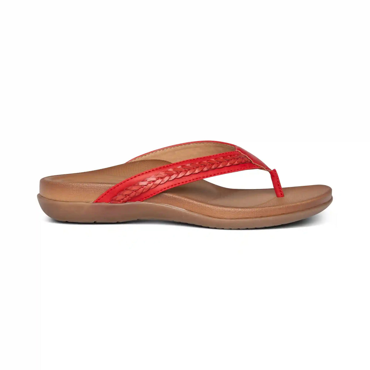 Emmy Braided Thong Sandal - Red