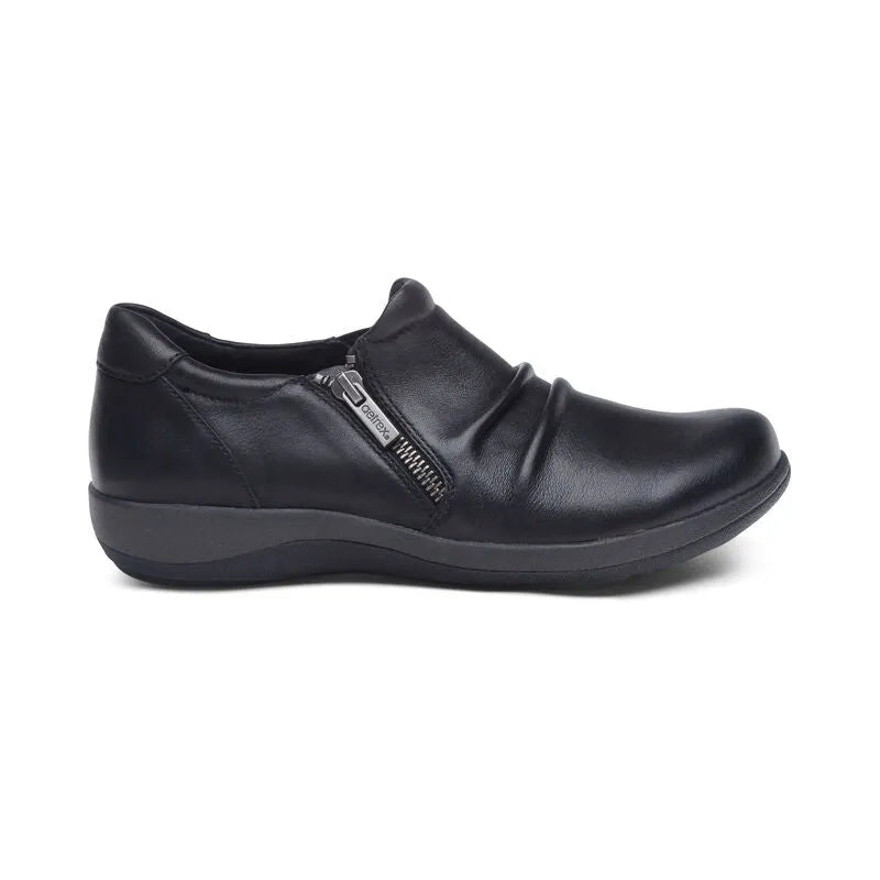 Katie Side Zip Slip-On - Black