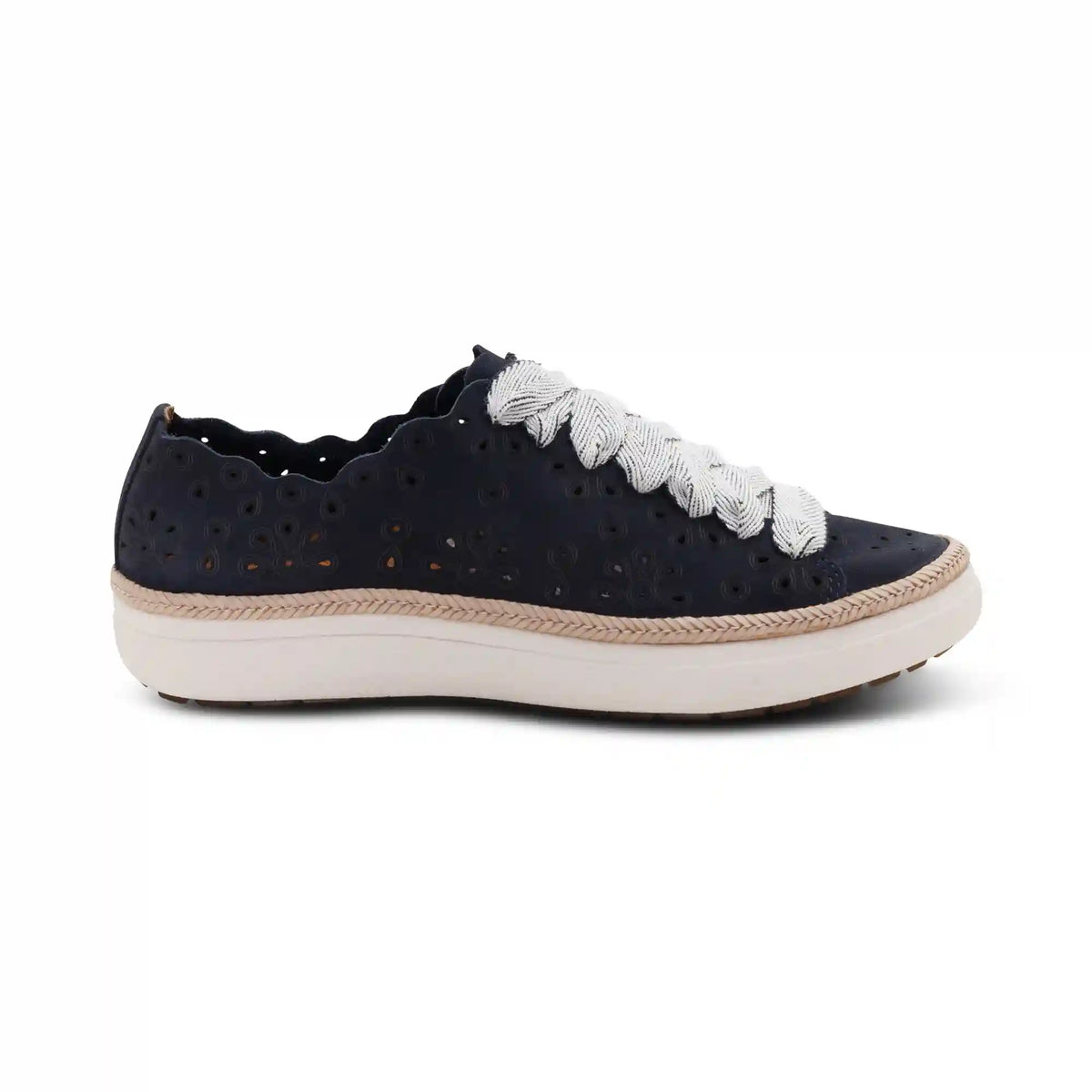 Charlotte Lace-Up Sneaker - Navy Nubuck