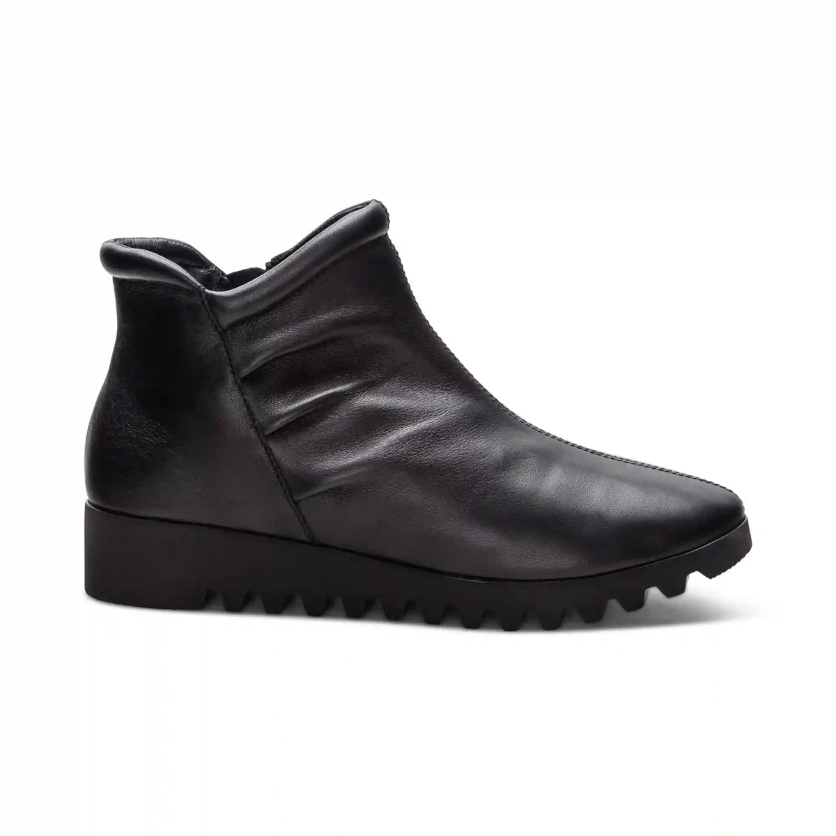 Zoey Slip-On Boot - Black Leather