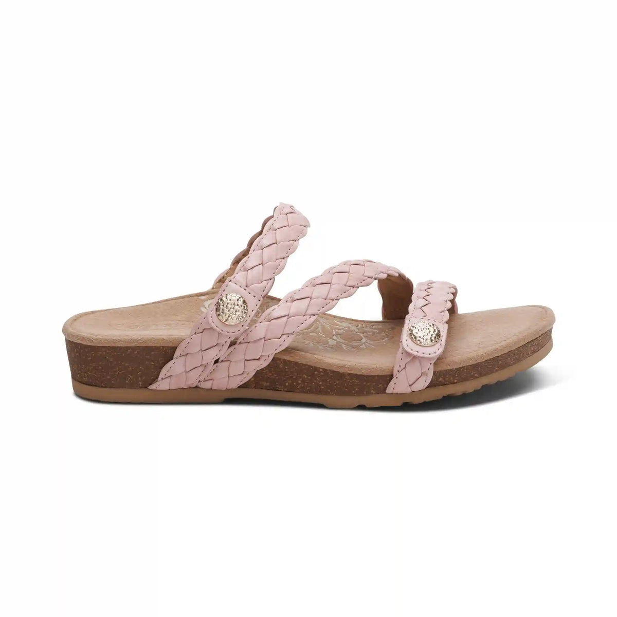 Josie Braided Slide - Rose