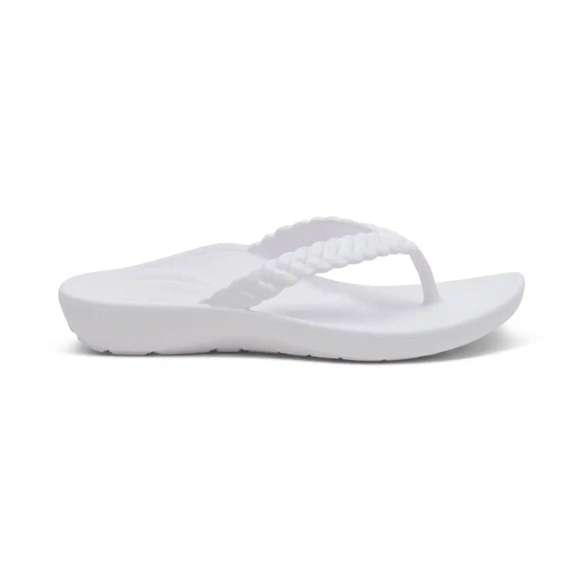 Vicki Braided Thong Sandal - White Gloss